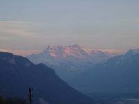 View on the Dents du Midi from the apartment